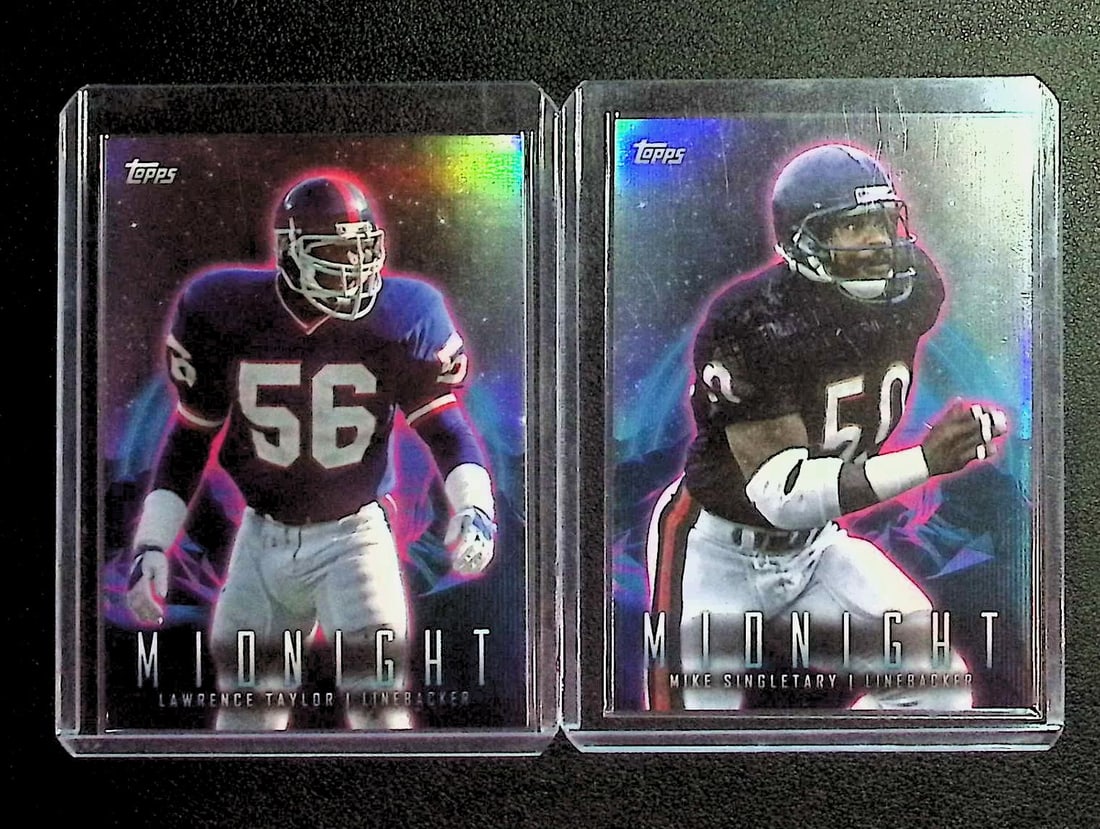 Topps Midnight Refractor Linebacker Lot 2023 Topps Composite, Lawrence Taylor & Mike Singletary (1 of 2)