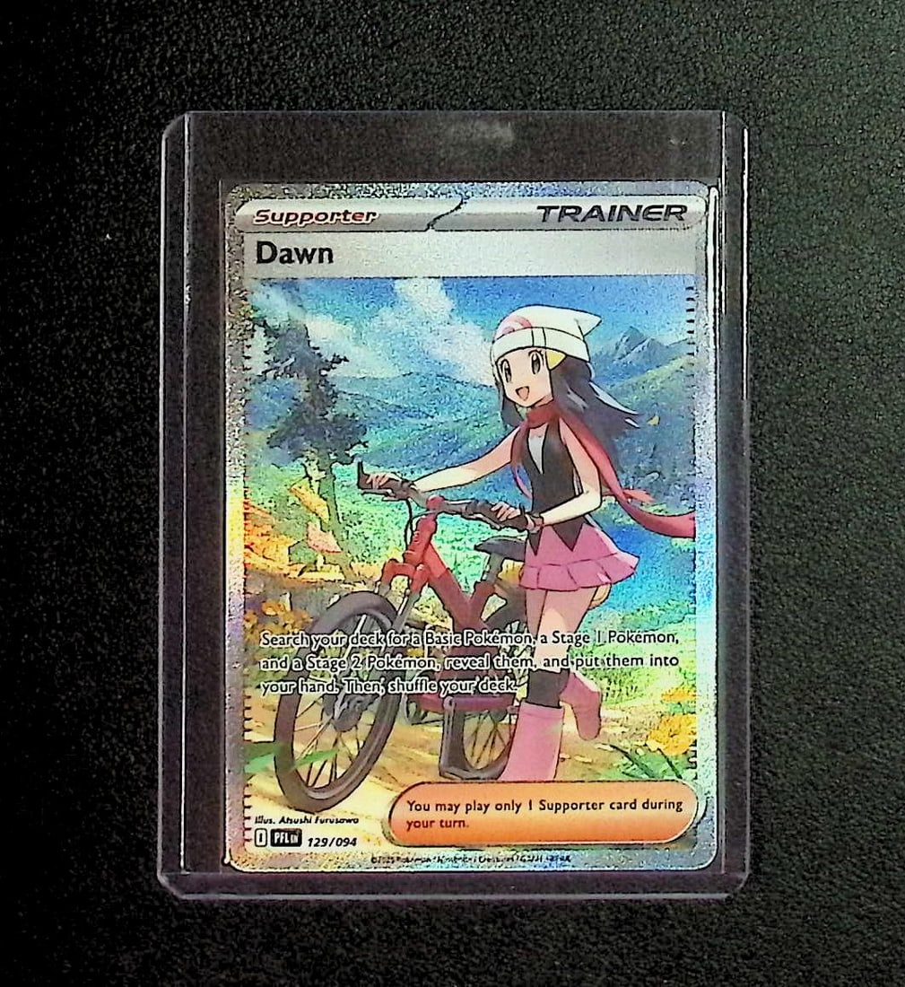 Pokemon Dawn Trainer SIR 2025 Phantasmal Flames #129/094: Pokemon Trading Card Game Cards, Charizard, Pikachu, Mewtwo, Reverse Holo, Holo Rare, Secret Rare Cards, Full Art Cards, Eevee, Ultra Rare Card, Illustration Rare, Special Illustration Rare SIR