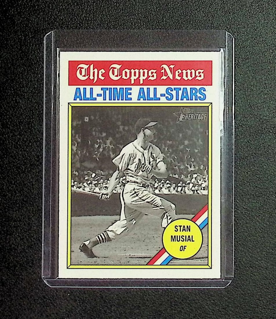 Stan Musial The Topps News 2025 Topps Heritage #350: Topps, Bowman, & Fanatics Baseball MLB Trading & Sports Cards, Sports Cards for Sale Near Me, World Series & Hall of Fame Players Memorabilia, Refractors, X-Fractors, Numbered, SP, SSP, Valuable Aucti