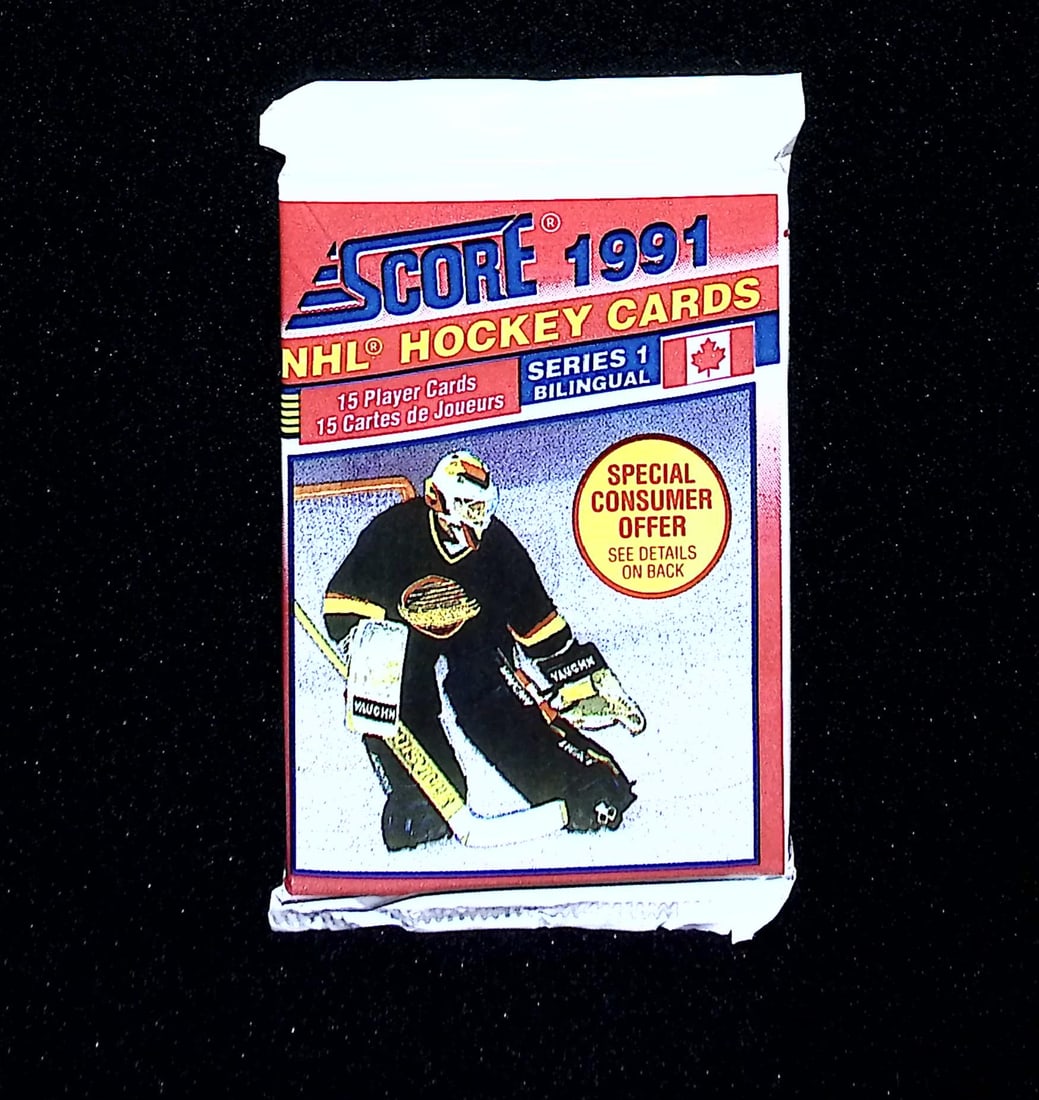 1991 Score Bi-Lingual Series 1 Vintage Hockey Cards Retail Box Pack Sports Cards: Score Vintage Hockey NHL Trading & Sports Cards, Brett Hull, Ray Bourque, Patrick Roy, Mario Lemieux, Wayne Gretzky, Old Sports Cards for Sale Near Me, Stanley Cup & Hall of Fame Players, Valuable Auc