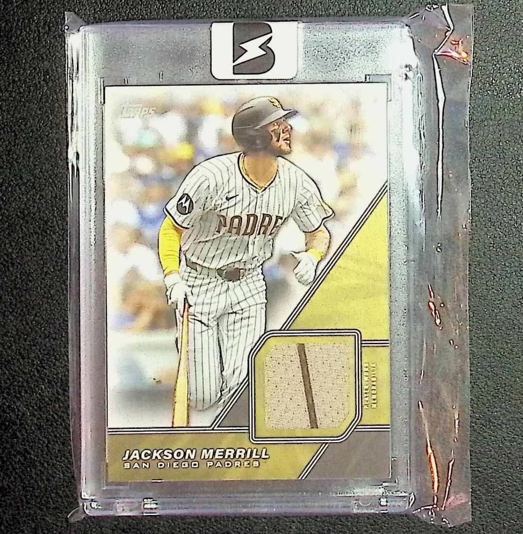 Jackson Merrill Player Worn Jersey Relic 2026 Topps #MLM-JM: Topps, Bowman, & Fanatics Baseball MLB Trading & Sports Cards, Sports Cards for Sale Near Me, World Series & Hall of Fame Players Memorabilia, Refractors, X-Fractors, Numbered, SP, SSP, Valuable Aucti