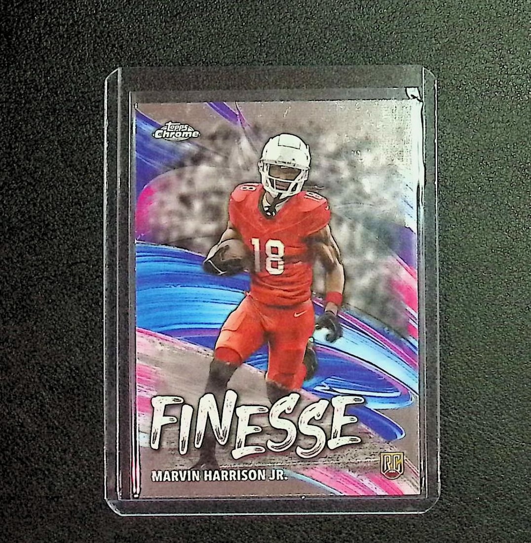 Marvin Harrison Jr. Rookie Finesse 2024 Topps Chrome #F-5: Topps & Bowman Football NFL Trading Sports Cards, Sports Cards for Sale Near Me, Super Bowl & Hall of Fame Player Cards, Resurgence, Composite, SP, SSP, Valuable Auction Memorabilia Lots For Sale On L