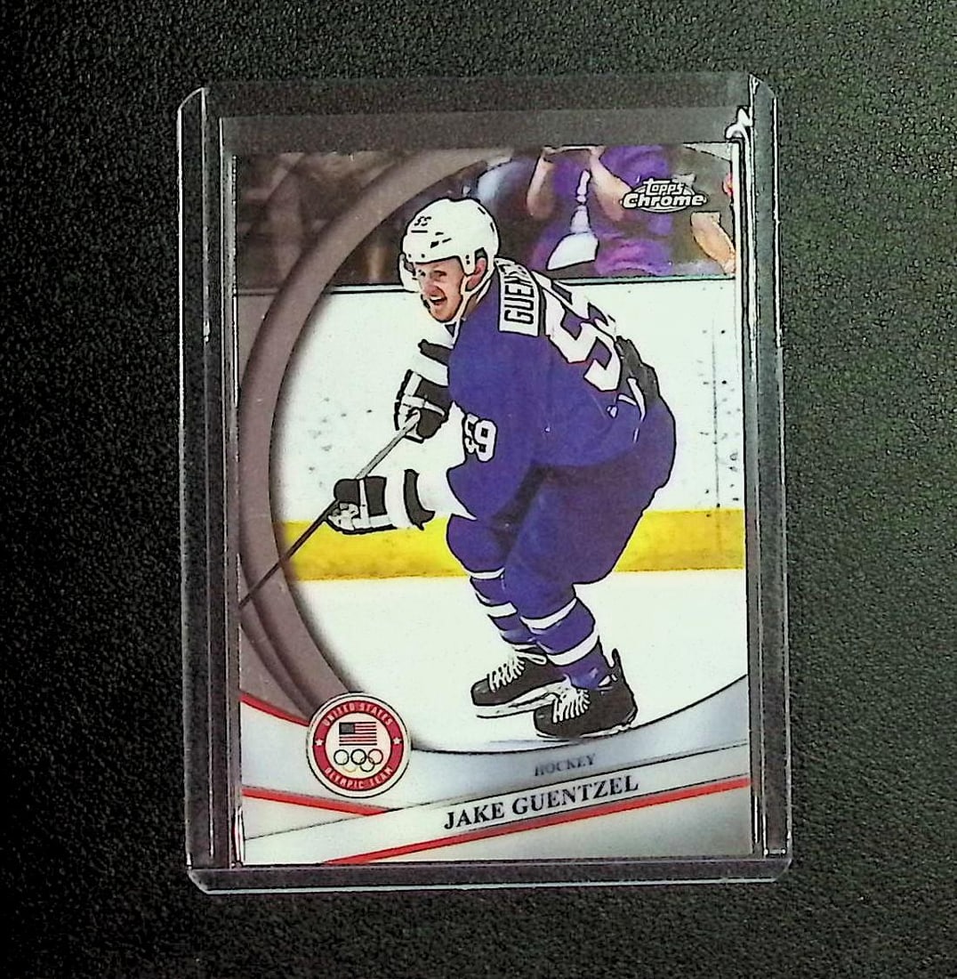 Jake Guentzel U.S. Olympic Team 2026 Topps Chrome #80: Topps Vintage NHL Hockey Trading & Sports Cards, Old Sports Cards for Sale Near Me, Stanley Cup & Hall of Fame Players, Valuable Auction Memorabilia Lots for Sale On Line