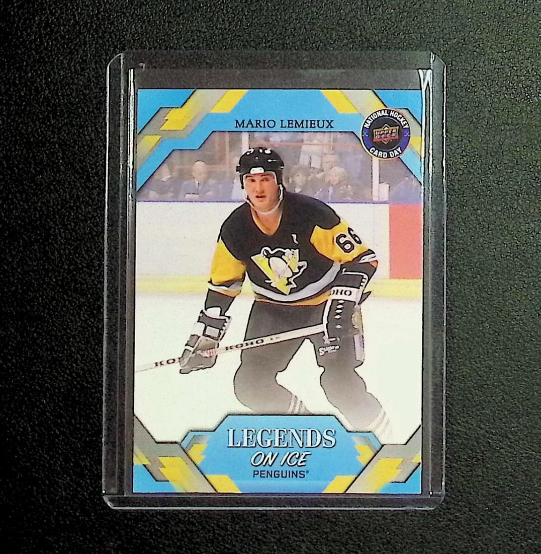 Mario Lemieux Legends On Ice National Hockey Card Day 2026 Upper Deck #NHCD-22: Upper Deck NHL Hockey Trading & Sports Cards, Sports Cards for Sale Near Me, Stanley Cup & Hall of Fame Players, Valuable Auction Memorabilia Lots for Sale On Line