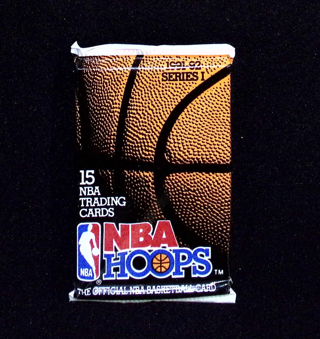 1991 NBA Hoops SERIES 1 Vintage Basketball Cards Retail Box Pack New Factory Sealed: Vintage Valuable Basketeball NBA Trading & Sports Cards Sold On Line, Michael Jordan, Chicago Bulls, David Robinson Rookie Card, Shawn Kemp Rookie Card, Magic Johnson, Larry Bird, Tim Hardaway RC, Old