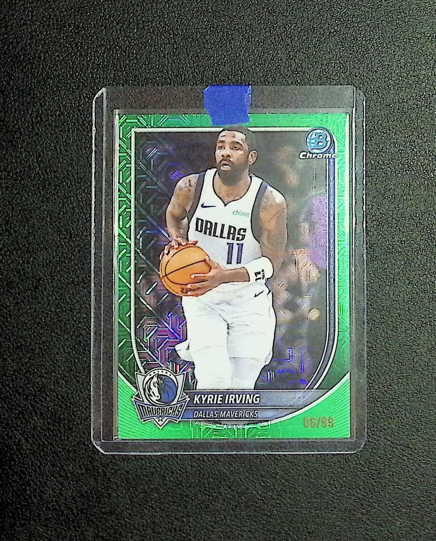 Kyrie Irving Green Mojo Refractor /99 2025 Bowman Chrome #BCV-130: Topps & Bowman Basketball NBA Trading & Sports Cards, Sports Cards for Sale Near Me, Chrome, Refractor, SP, SSP, Valuable Auction Memorabilia Lots Sold On Line, NBA Championship & Hall of Fame Player 
