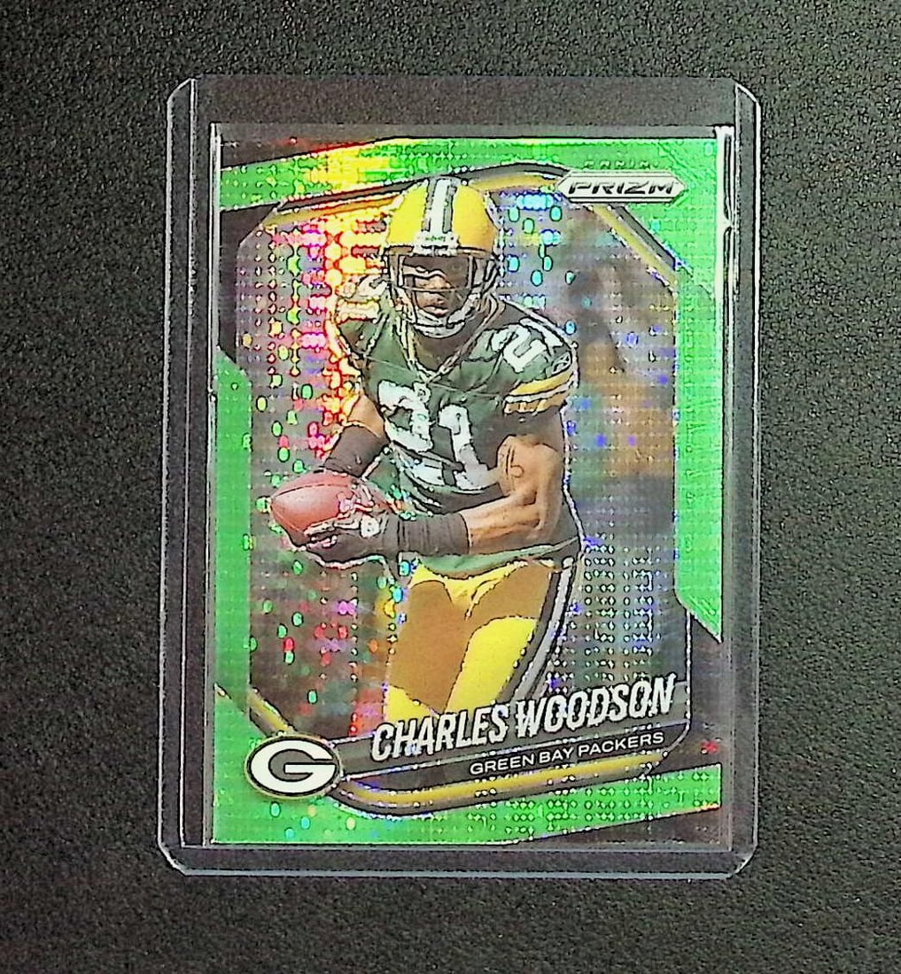 Charles Woodson Lime Green Pulsar Prizm 2025 Panini Prizm #119: Panini, Donruss Optic, & Donruss Select, Prizm, Mosaic, Contenders, Zenith, Phoenix, Illusions, Absolute, Rookie NFL Sports Trading Cards, SP, SSP, Cards, Football Cards for Sale Near Me, Superbowl & 