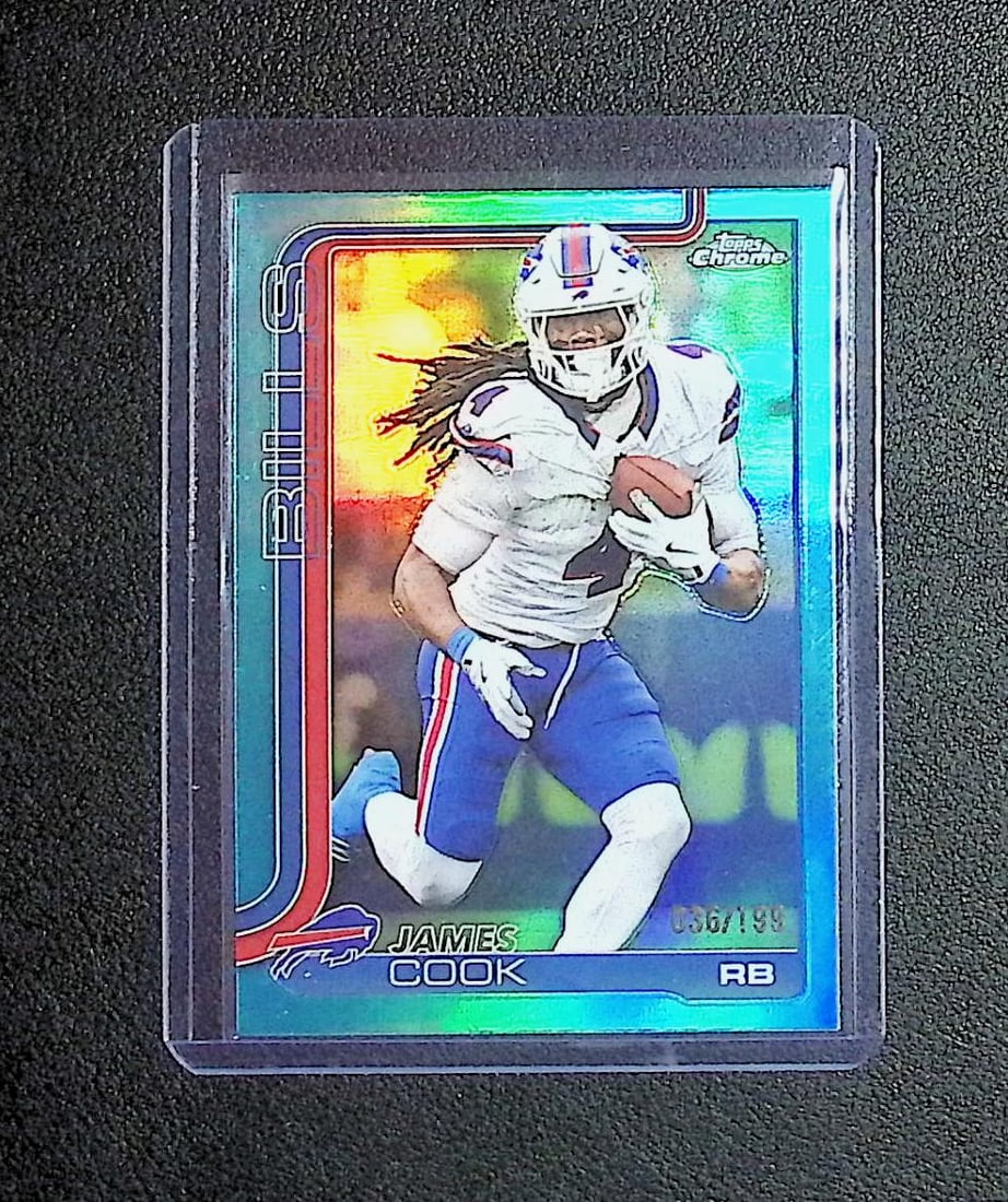 James Cook /199 Teal Refractor 2025 Topps Chrome #35 (1 of 2)