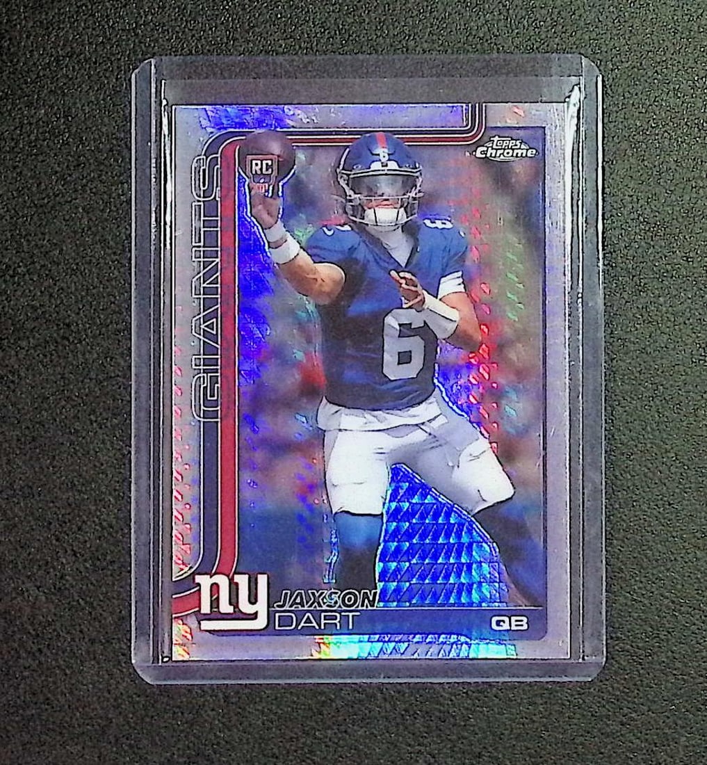 Jaxon Dart Rookie Prism Refractor 2025 Topps Chrome #306: Topps & Bowman Football NFL Trading Sports Cards, Sports Cards for Sale Near Me, Super Bowl & Hall of Fame Player Cards, Resurgence, Composite, SP, SSP, Valuable Auction Memorabilia Lots For Sale On L