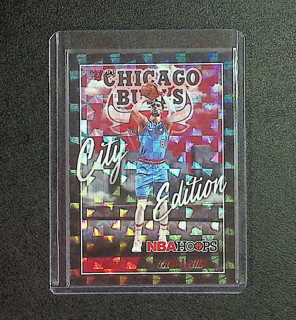 Zach LaVine City Edition Hyper Red /99 2021 NBA Hoops #5: Panini, Donruss Optic, Donruss Select, Prizm, Mosaic, Contenders, Revolution, Phoenix, NBA Hoops, Rookie NFL Sports Trading Cards, Silver, SP, SSP, Wave Prizms, Numbered Cards, Basketball sports Cards