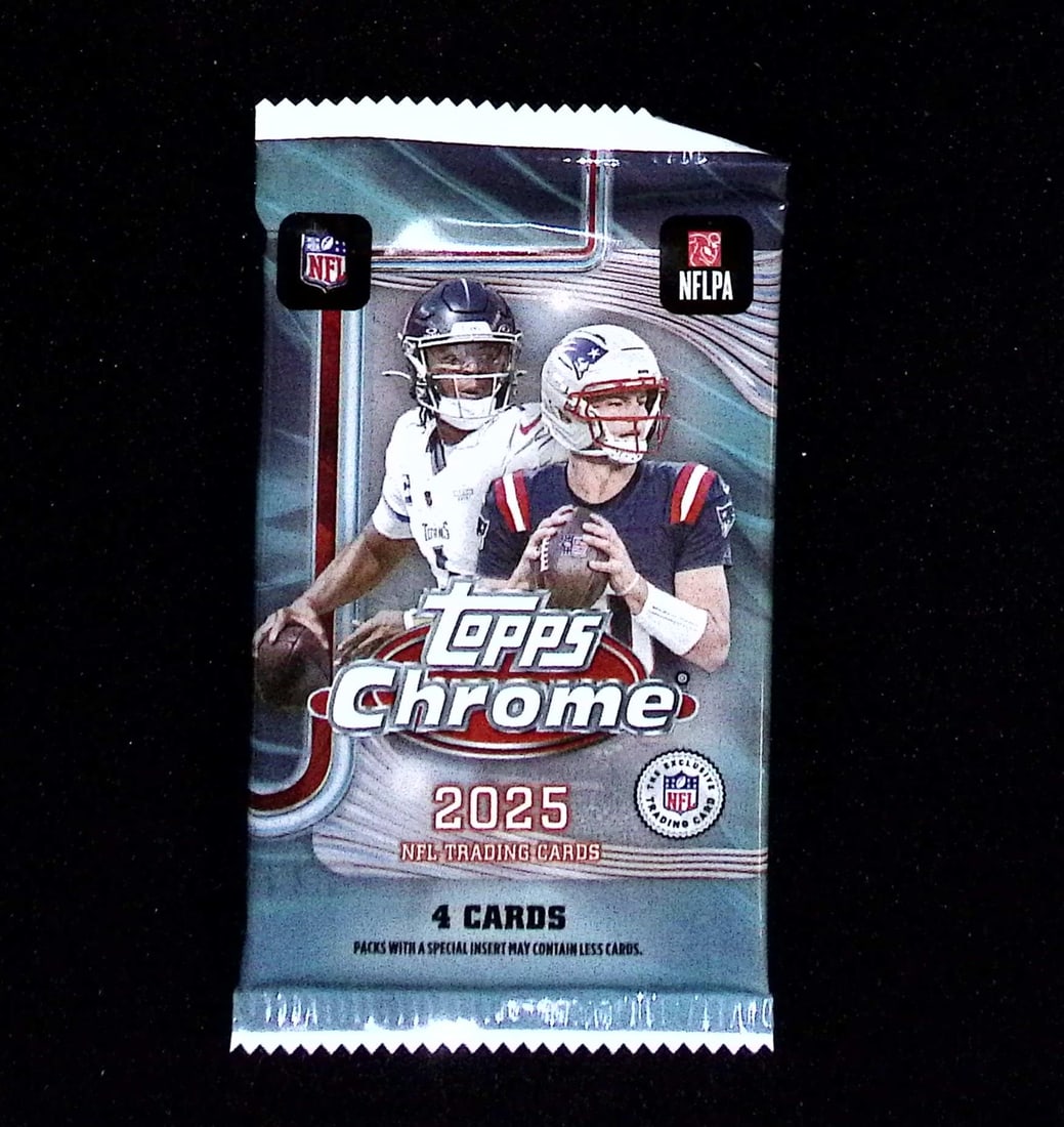 2025 Topps Chrome Football Blaster Box Pack (1 of 1)