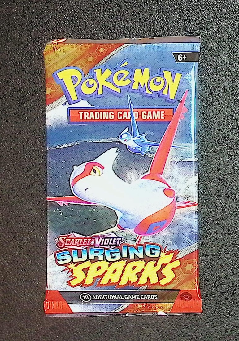 Pokemon Scarlet & Violet Surging Sparks 10 Card TCG Booster Pack, Charizard, Pikachu, Holo: Pokemon Trading Card Game Cards, Charizard, Pikachu, Mewto, EX, Referse Holo, Holo Rare Cards, Secret Rare Cards, Full Art Cards, Evee, 3 Stars Ultra Rare Cards, Double Rare, Illustration Rare, Specia