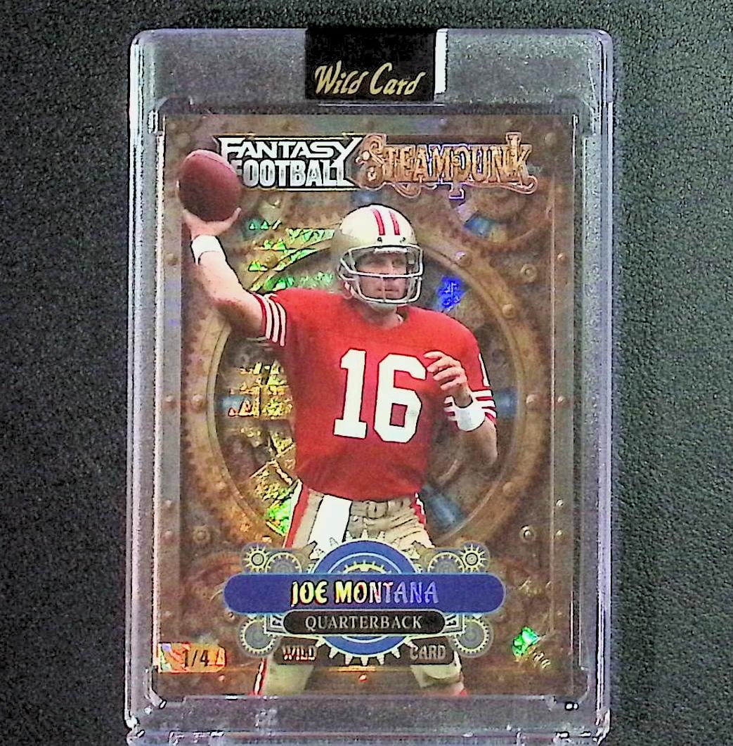Joe Montana Steampunk /4 2026 Wild Card #FSPBL05-JM (1 of 2)