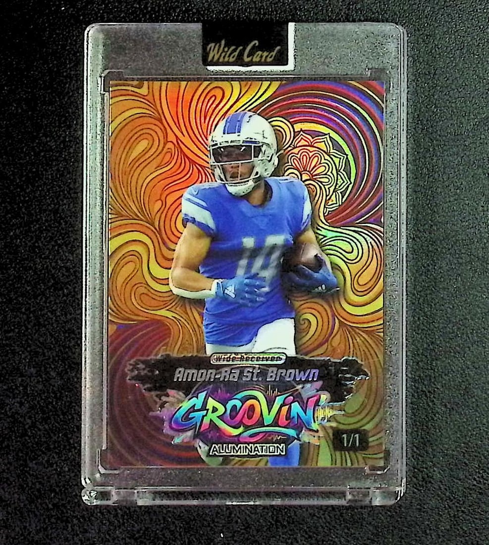 Amon-Ra St. Brown Groovin Alumination /1 2026 Wild Card #JGRYW4-AS (1 of 2)