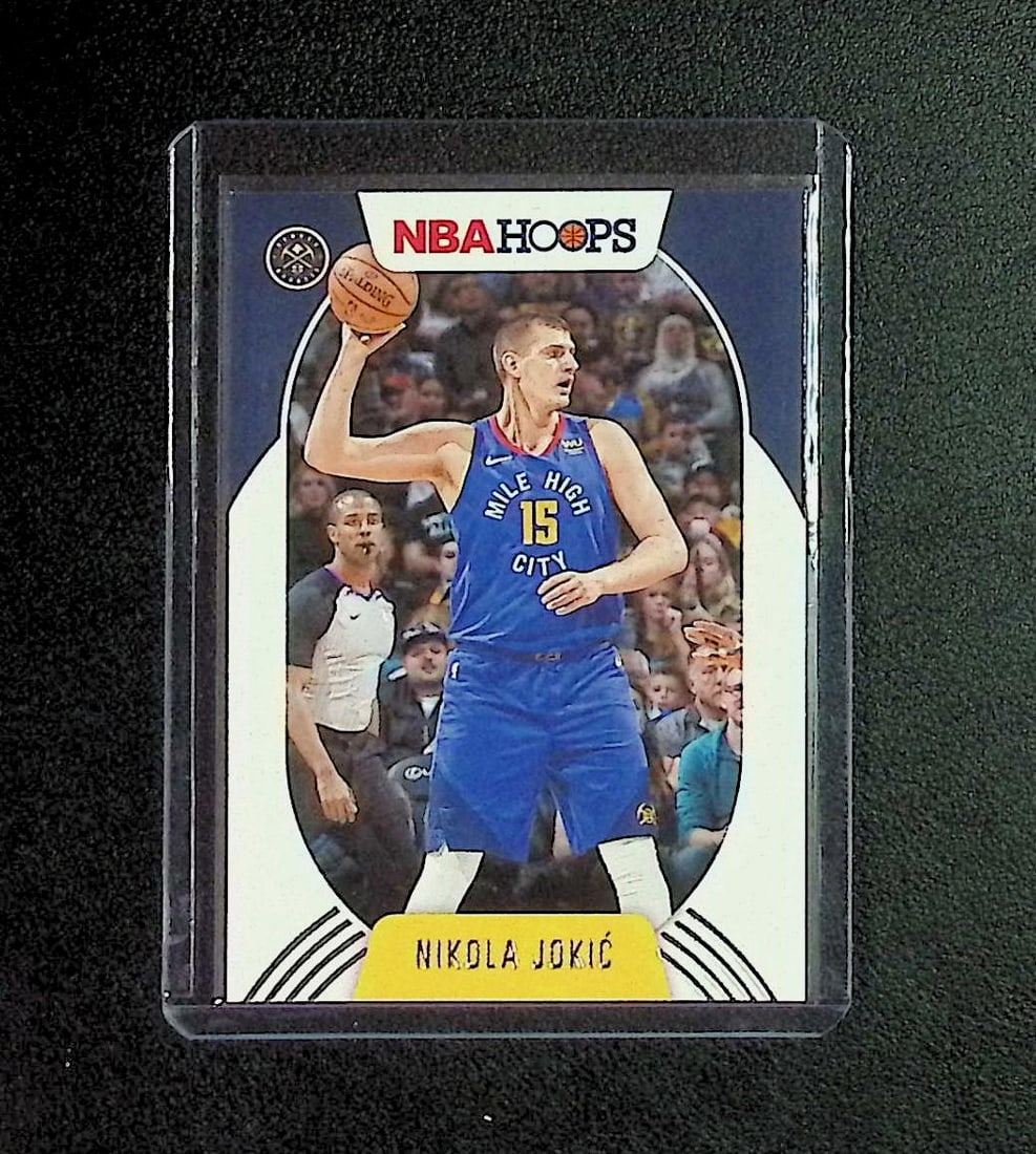 Nikola Jokic 2021 NBA Hoops #191: Panini, Donruss Optic, Donruss Select, Prizm, Mosaic, Contenders, Revolution, Phoenix, NBA Hoops, Rookie NFL Sports Trading Cards, Silver, SP, SSP, Wave Prizms, Numbered Cards, Basketball sports Cards