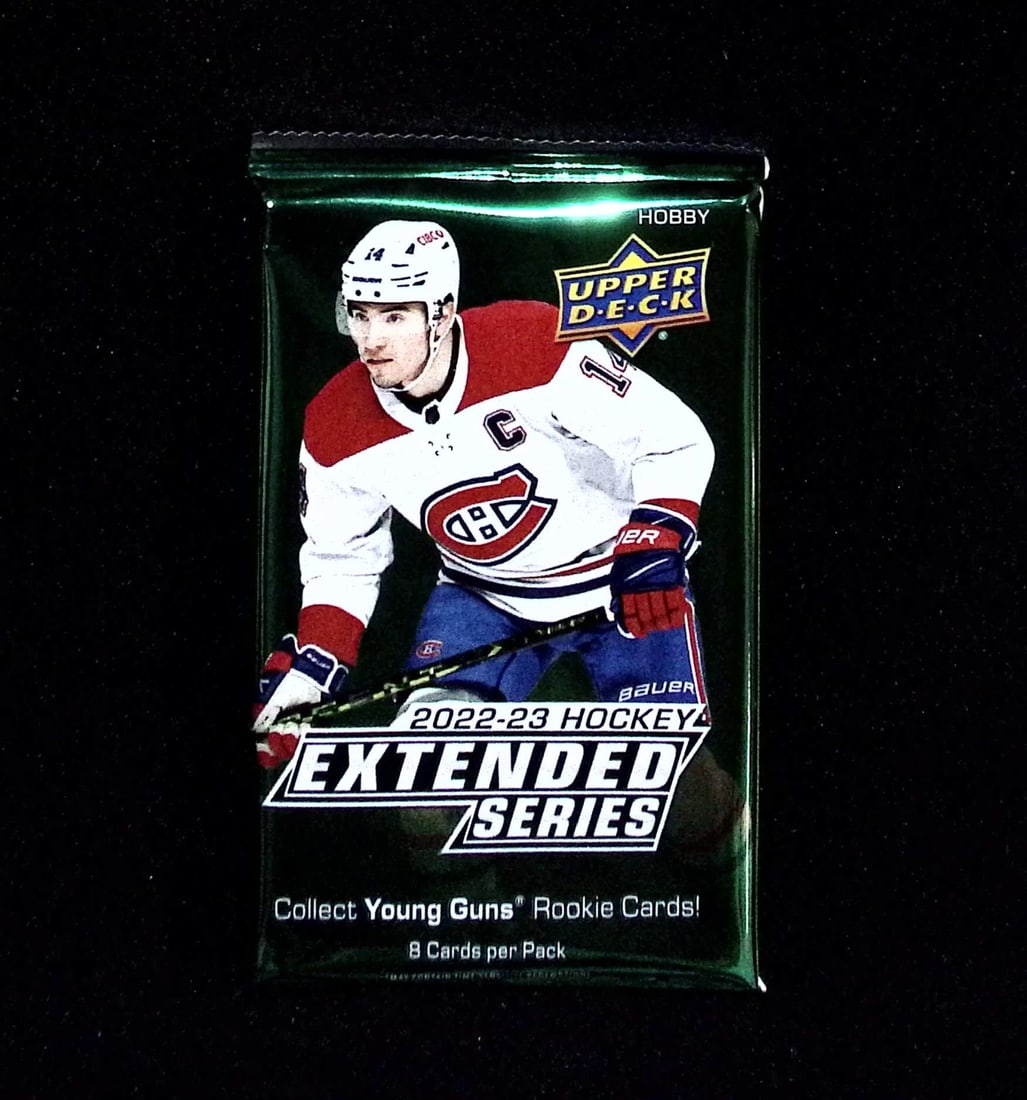 2022-23 Upper Deck EXTENDED SERIES Hockey HOBBY BOX PACK - Collect Young Guns Rookie Cards: Upper Deck Hockey NHL Trading & Sports Cards, Sports Cards for Sale Near Mr, Auction Memorabilia Lots For Sale on Line, Base Retro Variation Cards NHL Trading Cards Stanley Cup Connor McDavid Alex Ove