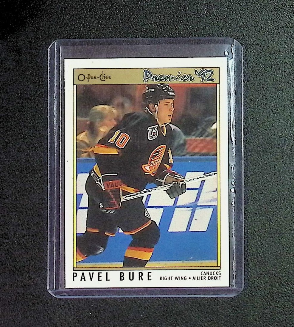 Pavel Bure Rookie Card Bi-Lingual 1992 O-Pee-Chee Premier #67: O Pee Chee NHL Hockey Trading & Sports Cards, Sports Cards for Sale Near Me, Stanley Cup & Hall of Fame Players, Valuable Auction Memorabilia Lots for Sale On Line
