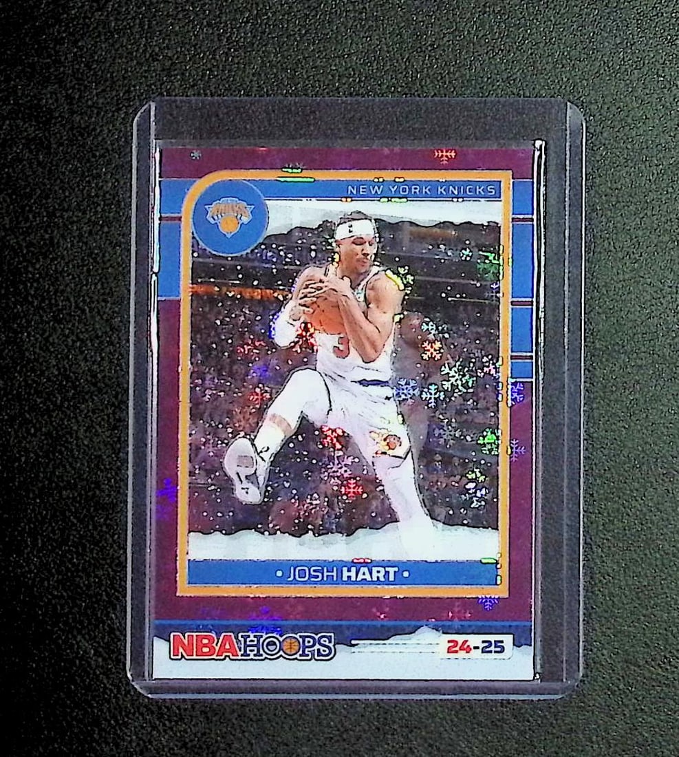 Josh Hart Purple Winter Prizm 2025 NBA Hoops #207: Panini, Donruss Optic, Donruss Select, Prizm, Mosaic, Contenders, Revolution, Phoenix, NBA Hoops, Rookie NFL Sports Trading Cards, Silver, SP, SSP, Wave Prizms, Numbered Cards, Basketball sports Cards