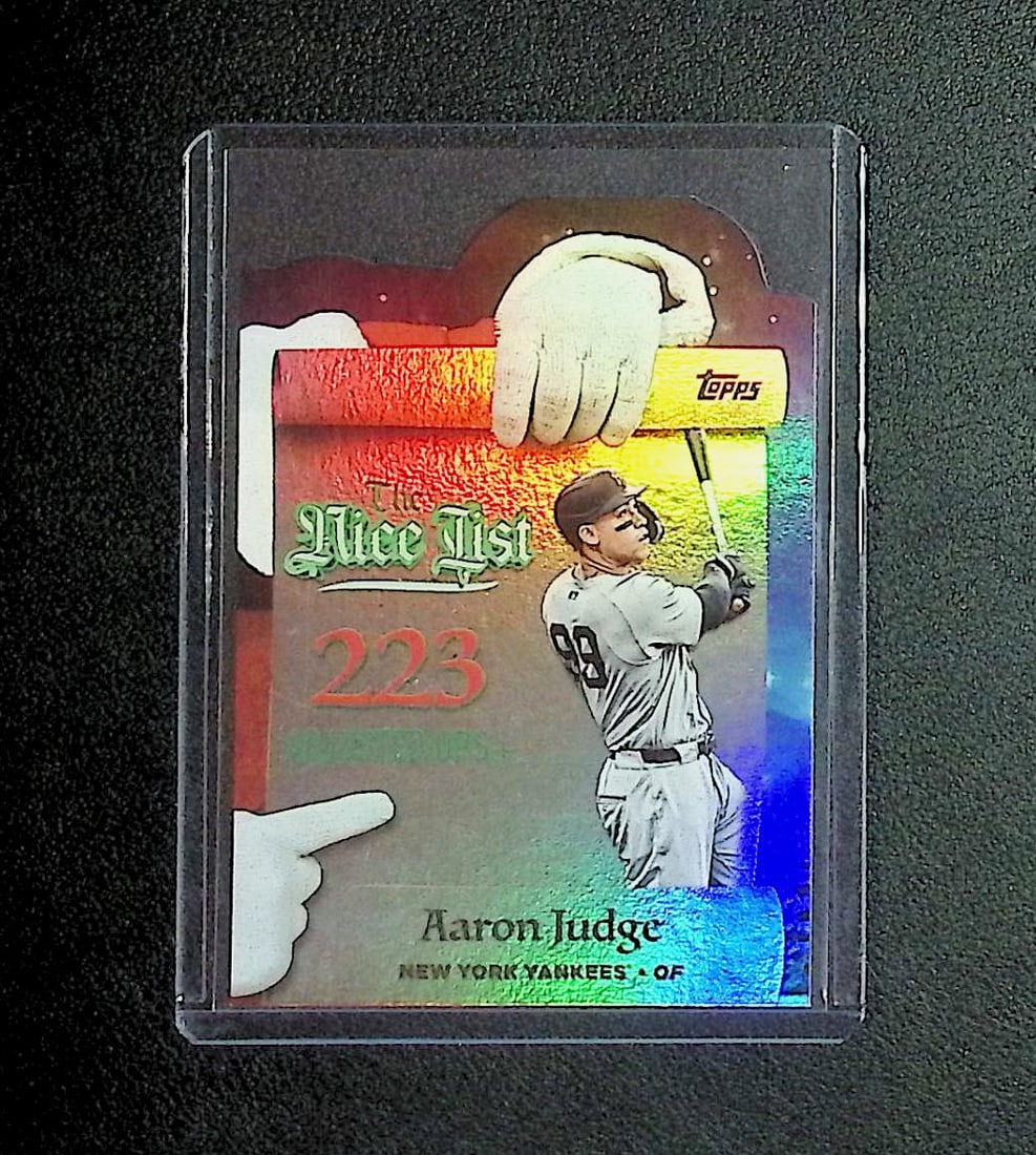 Aaron Judge The Nice List Refractor 2025 Topps #MNL-25: Topps, Bowman, & Fanatics Baseball MLB Trading & Sports Cards, Sports Cards for Sale Near Me, World Series & Hall of Fame Players Memorabilia, Refractors, X-Fractors, Numbered, SP, SSP, Valuable