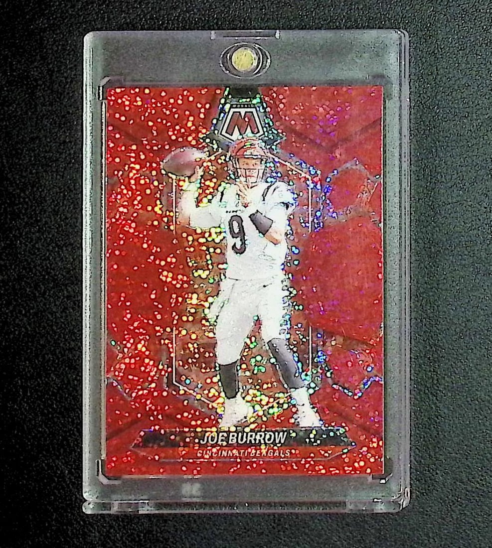 Joe Burrow Red Sparkle Prizm 2024 Panini Mosaic #43: Panini, Donruss Optic, & Donruss Select, Prizm, Mosaic, Contenders, Zenith, Phoenix, Illusions, Absolute, Rookie NFL Sports Trading Cards, SP, SSP, Cards, Football Cards for Sale Near Me, Superbowl & 