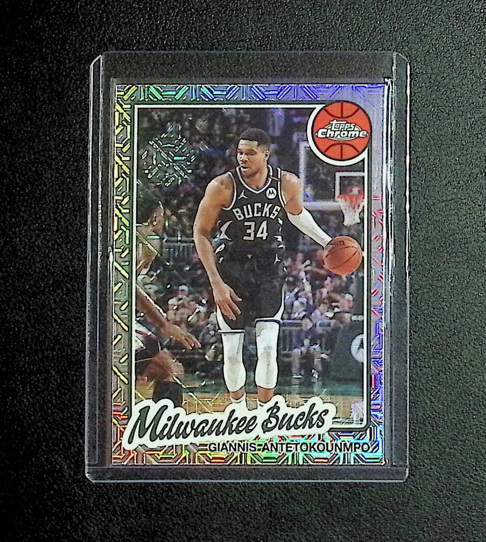 Giannis Antetokounmpo Mojo Refractor 2025 Topps Chrome #TC-GA: Topps & Bowman Basketball NBA Trading & Sports Cards, Sports Cards for Sale Near Me, Chrome, Refractor, SP, SSP, Valuable Auction Memorabilia Lots Sold On Line, NBA Championship & Hall of Fame Player 