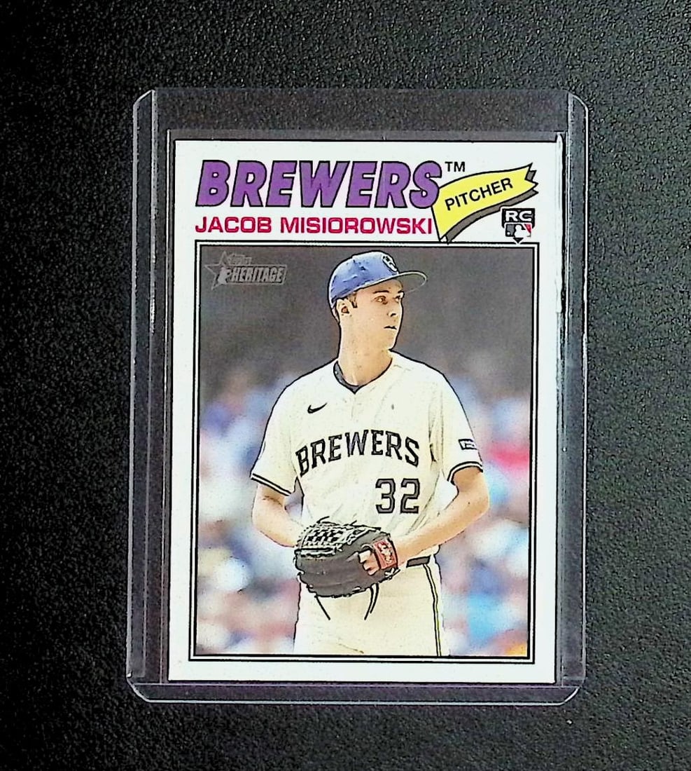 Jacob Misiorowski Rookie 2026 Topps Heritage #144: Topps, Bowman, & Fanatics Baseball MLB Trading & Sports Cards, Sports Cards for Sale Near Me, World Series & Hall of Fame Players Memorabilia, Refractors, X-Fractors, Numbered, SP, SSP, Valuable Aucti