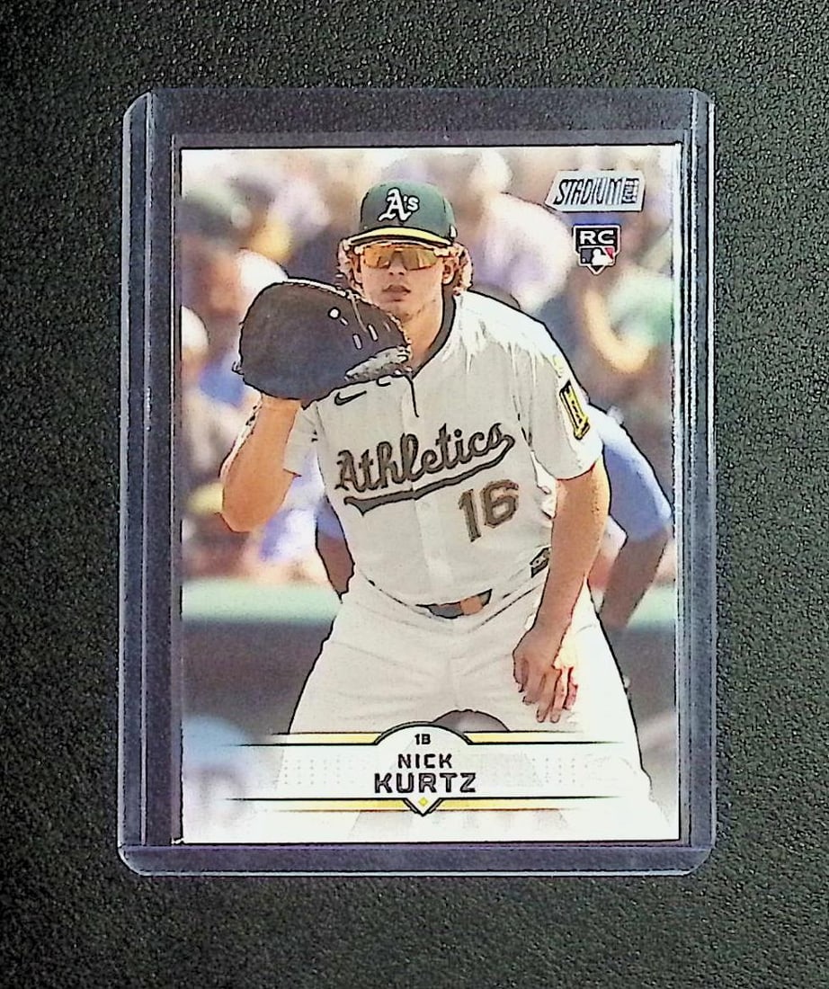 Nick Kurtz Rookie 2025 Topps Stadium Club #9: Topps, Bowman, & Fanatics Baseball MLB Trading & Sports Cards, Sports Cards for Sale Near Me, World Series & Hall of Fame Players Memorabilia, Refractors, X-Fractors, Numbered, SP, SSP, Valuable Aucti