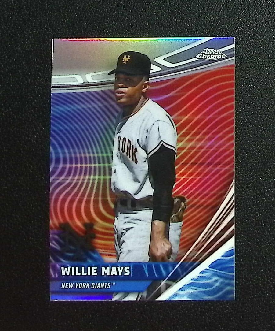 Willie Mays Chrome Rivals 2026 Topps Chrome #RVA-5 San Francisco Giants: Topps, Bowman, & Fanatics Baseball MLB Trading & Sports Cards, Sports Cards for Sale Near Me, World Series & Hall of Fame Players Memorabilia, Refractors, X-Fractors, Numbered, SP, SSP, Valuable Aucti