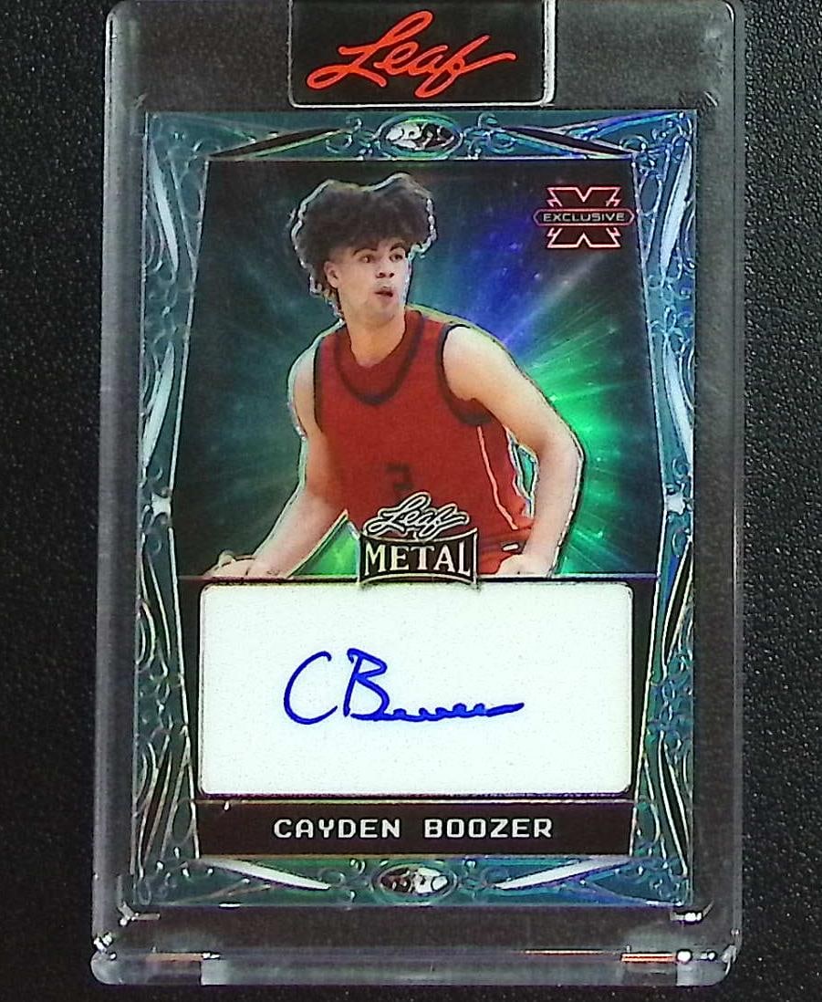 Cayden Boozer Auto /99 2024 Leaf Metal #MI-CB3 Duke Blue Devils: Leaf Basketball NBA Trading & Sports Cards, Sports Cards for Sale Near Me, Chrome, Refractor, SP, SSP, Valuable Auction Memorabilia Lots Sold On Line, NBA Championship & Hall of Fame Player Cards