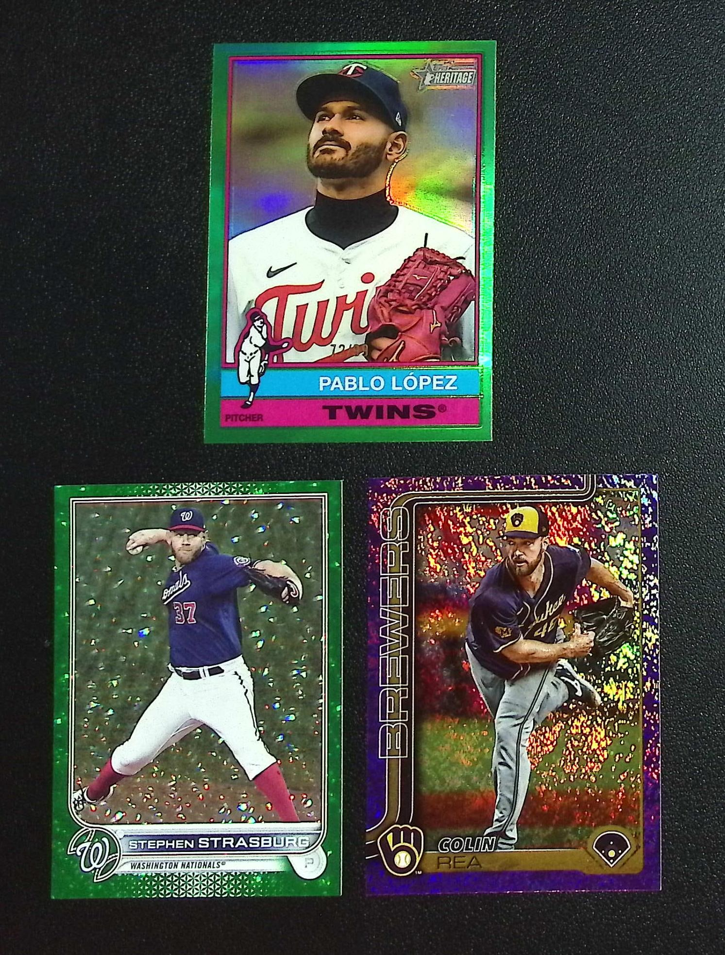 Lot of 3 Numbered Baseball Cards. All Topps, All Different, See Pictures (1 of 2)