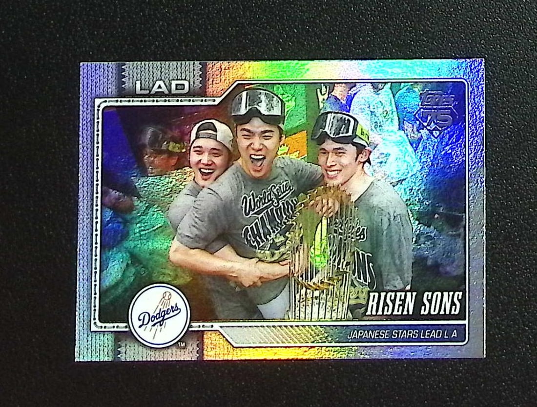 Risen Sons Ohtani/Yamamoto/Sasaki Rainbow Foil 2026 Topps #642 Dodgers: Topps, Bowman, & Fanatics Baseball MLB Trading & Sports Cards, Sports Cards for Sale Near Me, World Series & Hall of Fame Players Memorabilia, Refractors, X-Fractors, Numbered, SP, SSP, Valuable Aucti