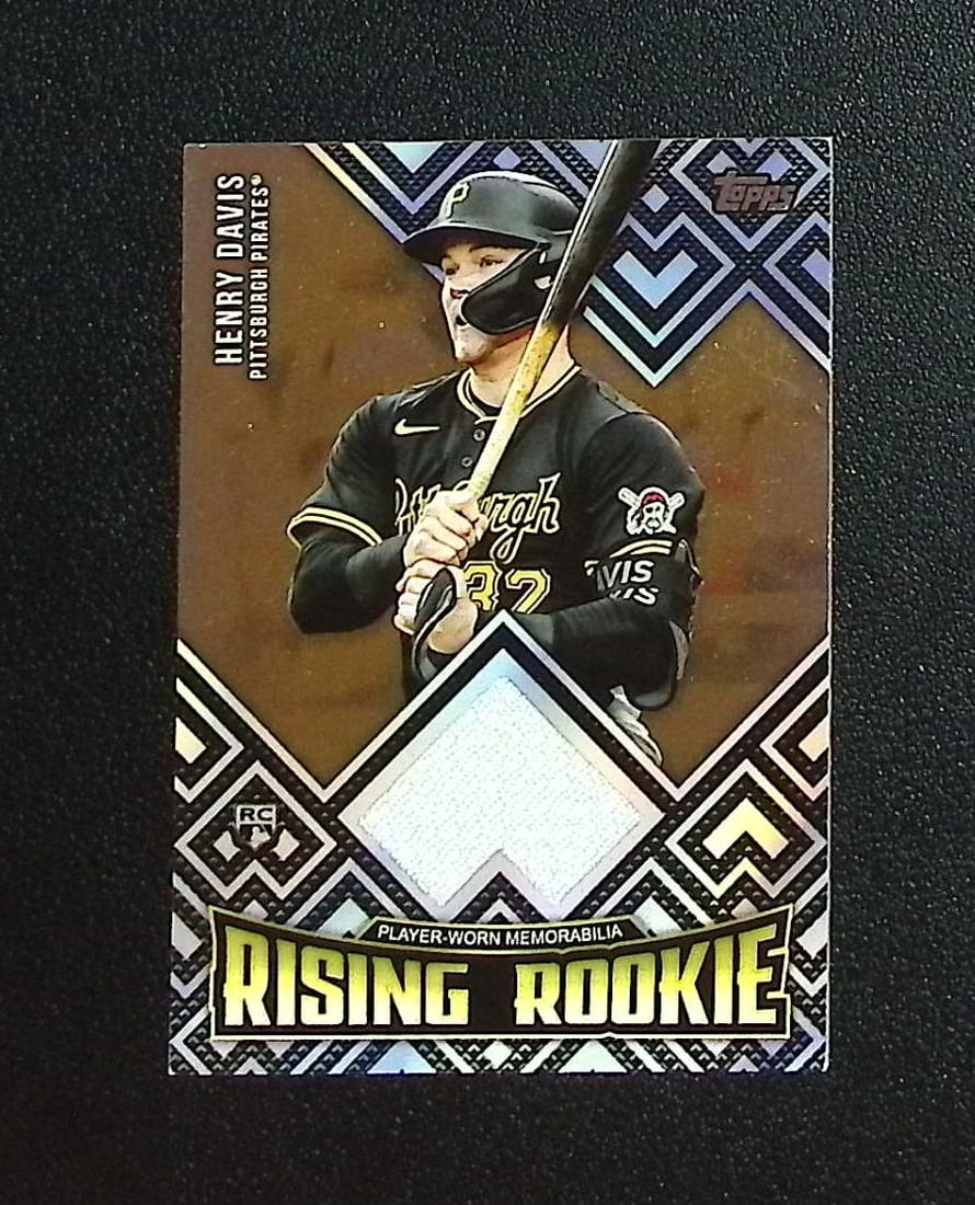Henry Davis Rising Rookie Patch 2024 Topps #RRR-HD Pittsburgh Pirates: Topps, Bowman, & Fanatics Baseball MLB Trading & Sports Cards, Sports Cards for Sale Near Me, World Series & Hall of Fame Players Memorabilia, Refractors, X-Fractors, Numbered, SP, SSP, Valuable Aucti