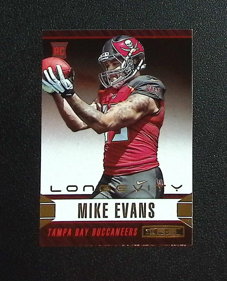 Mike Evans Rookie Card Longevity 2014 Panini Rookies & Stars #175 Buccaneers: Panini, Donruss Optic, & Donruss Select, Prizm, Mosaic, Contenders, Zenith, Phoenix, Illusions, Absolute, Rookie NFL Sports Trading Cards, SP, SSP, Cards, Football Cards for Sale Near Me, Superbowl & 