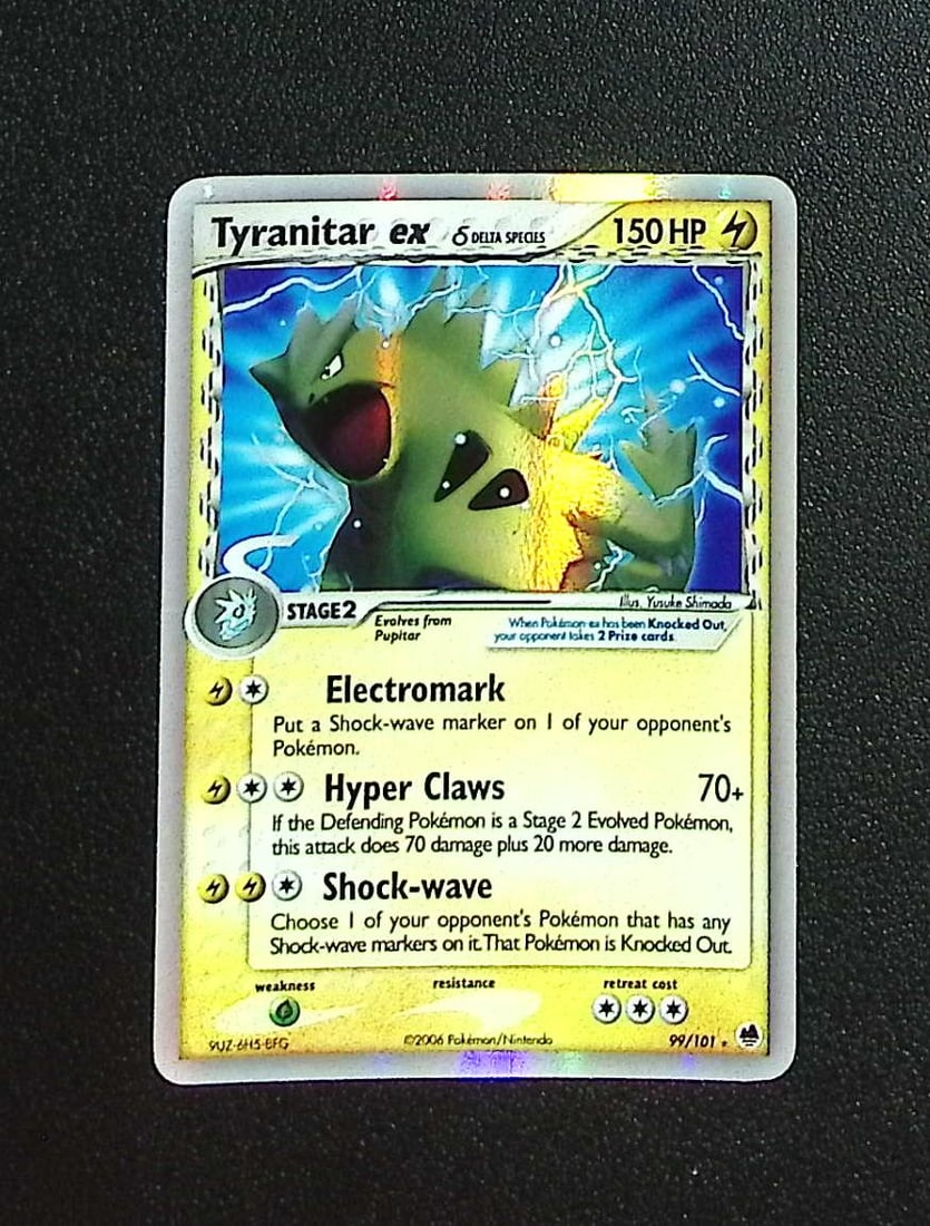 Pokemon EX Dragon Frontiers Tyranitar Ex Holo #99 LP See Pics: Pokemon Trading Card Game Cards, Charizard, Pikachu, Mewtwo, Reverse Holo, Holo Rare, Secret Rare Cards, Full Art Cards, Eevee, Ultra Rare Card, Illustration Rare, Special Illustration Rare SIR