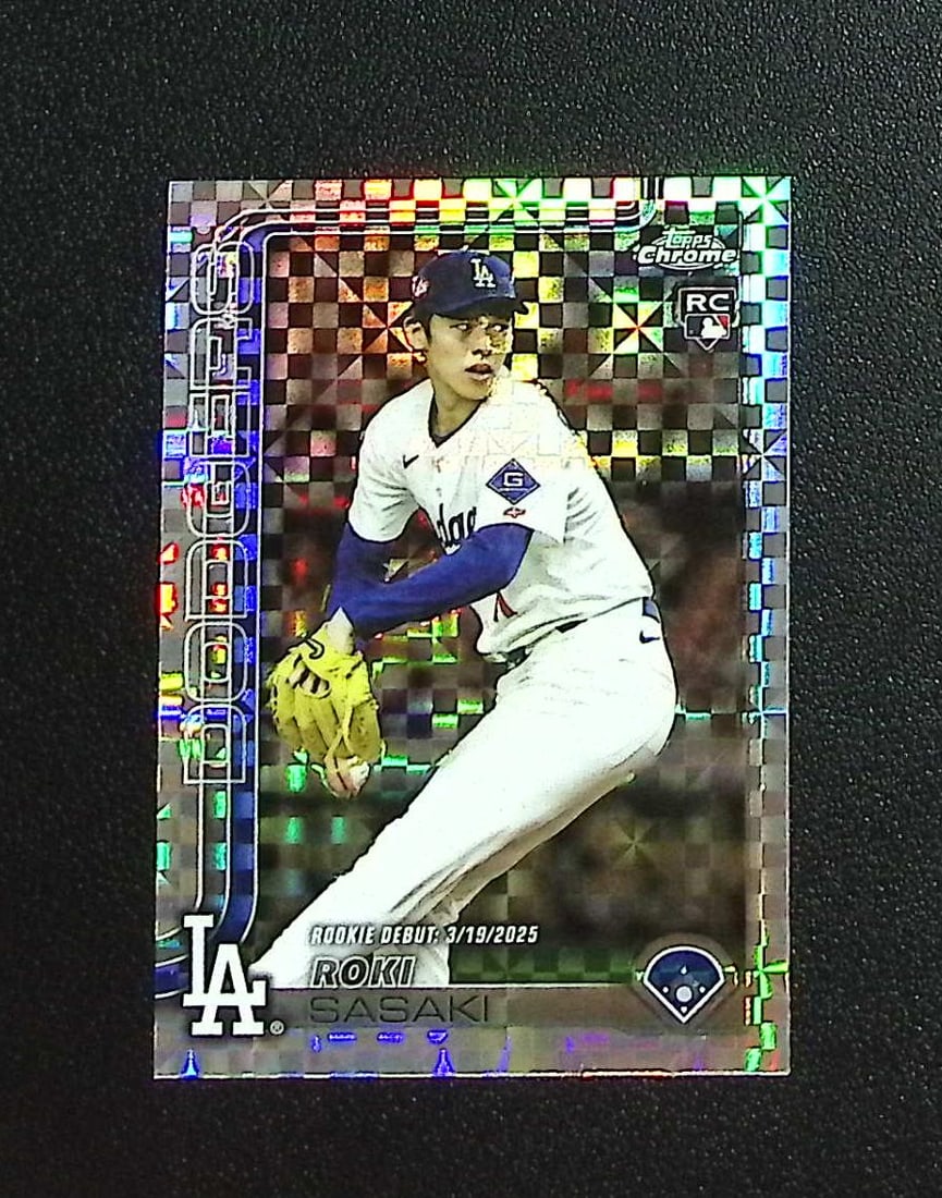 Roki Sasaki Rookie Card Xfractor 2025 Topps Chrome Update #USC73 Dodgers: Topps, Bowman, & Fanatics Baseball MLB Trading & Sports Cards, Sports Cards for Sale Near Me, World Series & Hall of Fame Players Memorabilia, Refractors, X-Fractors, Numbered, SP, SSP, Valuable Aucti