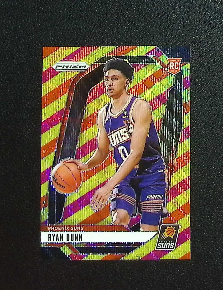 Ryan Dunn Rookie Card Multi Wave Prizm /88 2024-25 Panini Prizm #258 Phoenix Suns: Panini, Donruss Optic, Donruss Select, Prizm, Mosaic, Contenders, Revolution, Phoenix, NBA Hoops, Rookie NFL Sports Trading Cards, Silver, SP, SSP, Wave Prizms, Numbered Cards, Basketball sports Cards