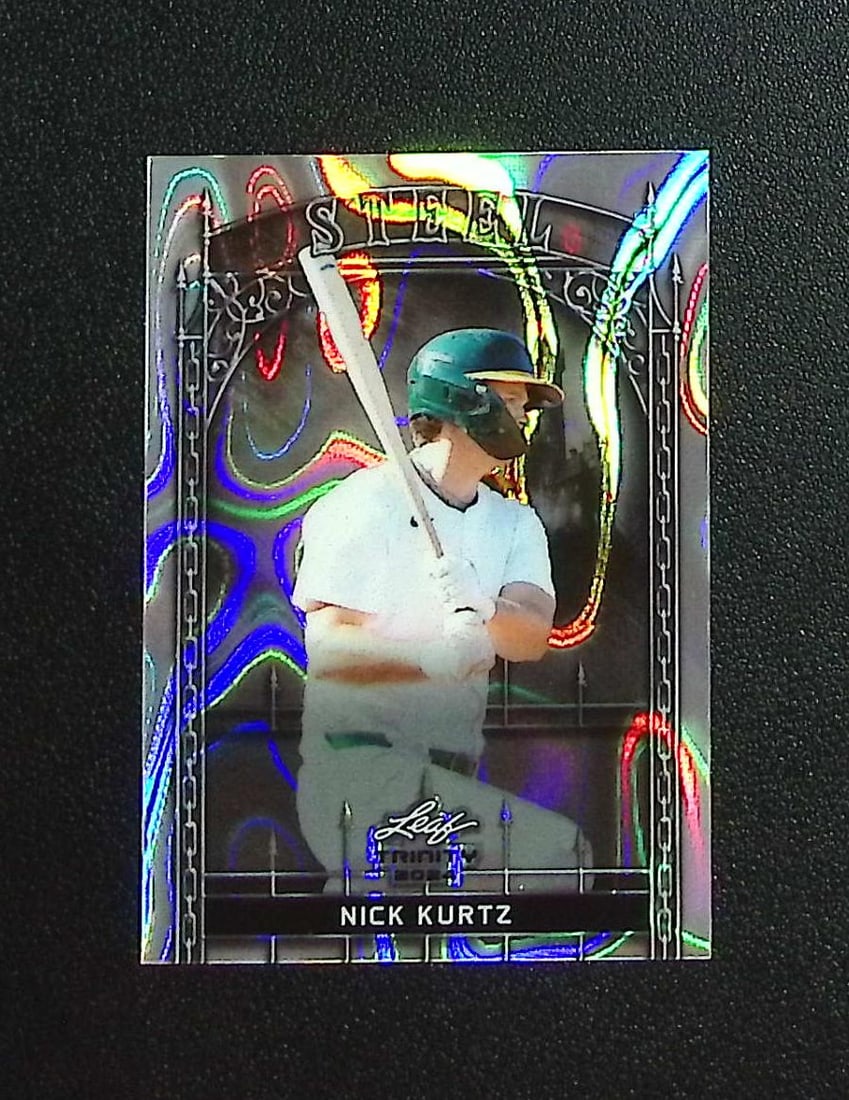 Nick Kurtz Steel Silver Lava /290 2024 Leaf Trinity #S-73 Oakland Athletics: Leaf Baseball MLB Trading & Sports Cards, Sports Cards for Sale Near Me, Auction Memorabilia Lots for Sale On Line, World Series & Hall of Fame Players