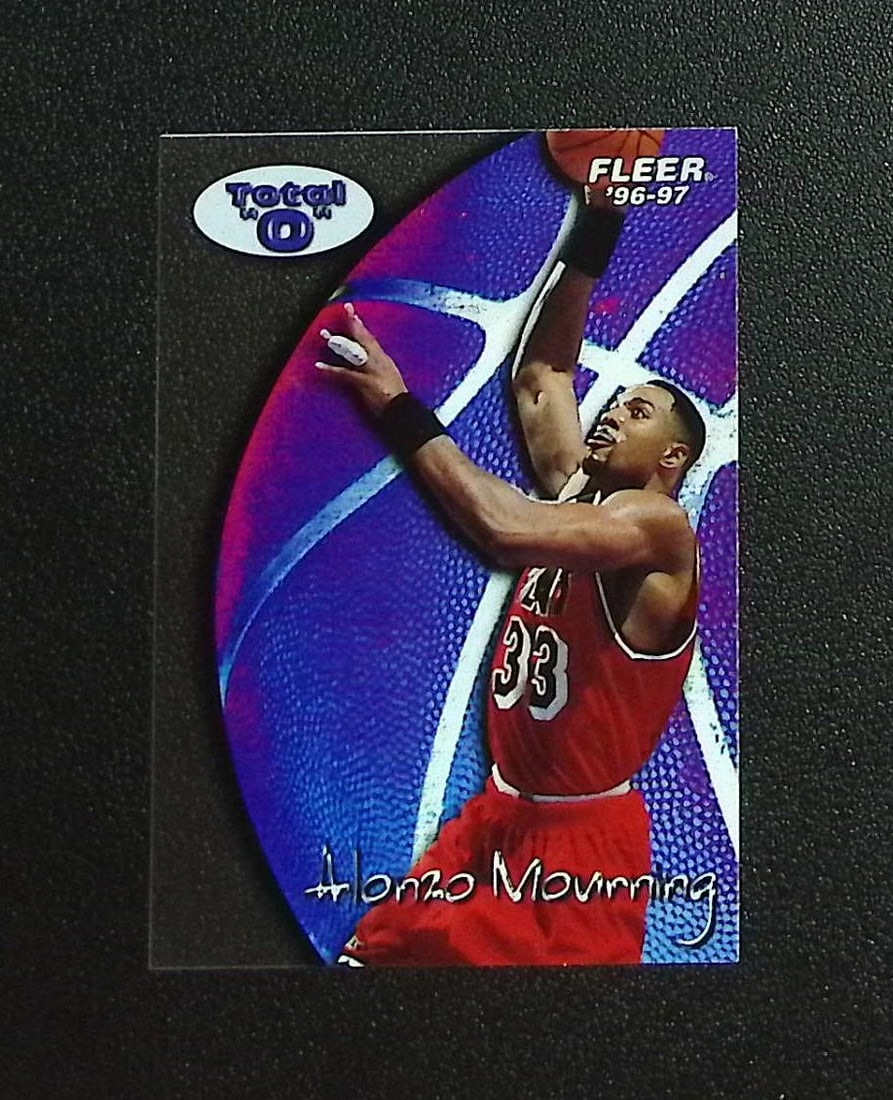 Alonzo Mourning Total O 1996-97 Fleer #7 Miami Heat: Fleer Basketball NBA Trading & Sports Cards, NBA Championship & Hall of Fame Player Cards, Valuable Auction Memorabilia Lots Sold On Line, Old Sports Cards for Sale Near Me