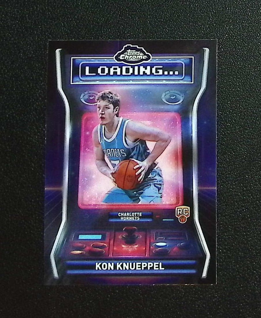 Kon Knueppel Rookie Card Loading 2025-26 Topps Chrome #LD-13 Charlotte Hornets: Topps & Bowman Basketball NBA Trading & Sports Cards, Sports Cards for Sale Near Me, Chrome, Refractor, SP, SSP, Valuable Auction Memorabilia Lots Sold On Line, NBA Championship & Hall of Fame Player 