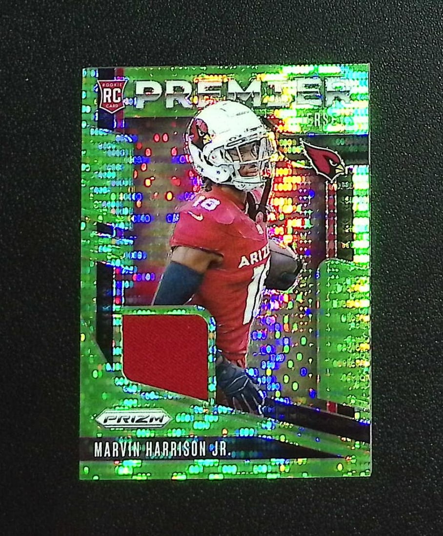Marvin Harrison Jr. Rookie Green Pulsar Patch 2024 Panini Prizm #PJ-MHJ Cardinals (1 of 2)