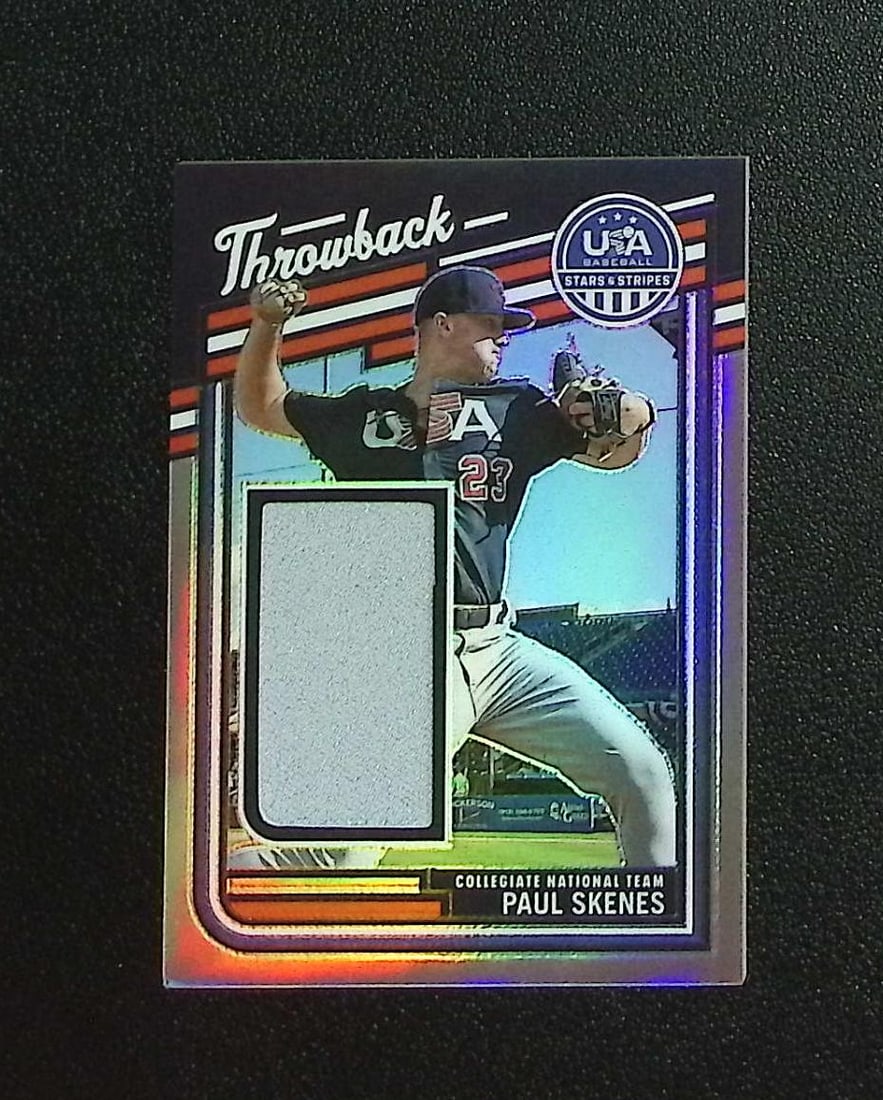 Paul Skenes Silver Prizm Patch 2026 Panini Stars & Stripes #TM-PS Pittsburgh Pirates: Panini, Donruss, & Donruss Optic Baseball MLB Trading & Sports Cards, Sports Cards for Sale Near Me, Prizm, Mosaic, Select, SP, SSP, Auction Memorabilia Lots for Sale On Line, World Series & Hall of F