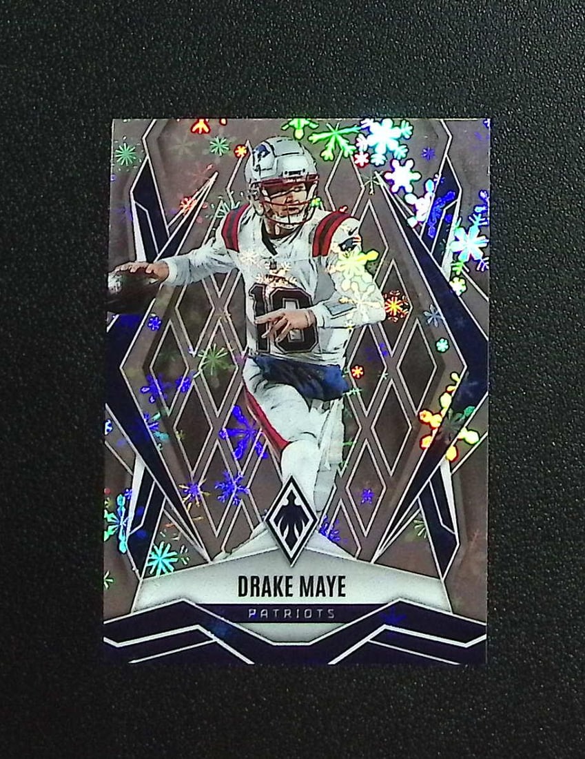 Drake Maye Silver Winter 2025 Panini Phoenix #111 New England Patriots: Panini, Donruss Optic, & Donruss Select, Prizm, Mosaic, Contenders, Zenith, Phoenix, Illusions, Absolute, Rookie NFL Sports Trading Cards, SP, SSP, Cards, Football Cards for Sale Near Me, Superbowl & 