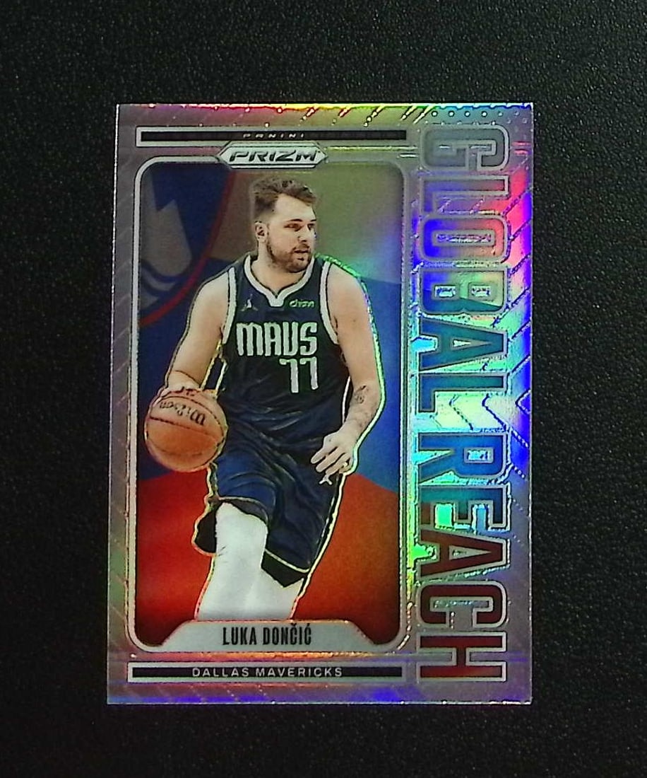 Luka Doncic Global Reach Silver Prizm 2024-25 Prizm #8 Mavericks, Lakers