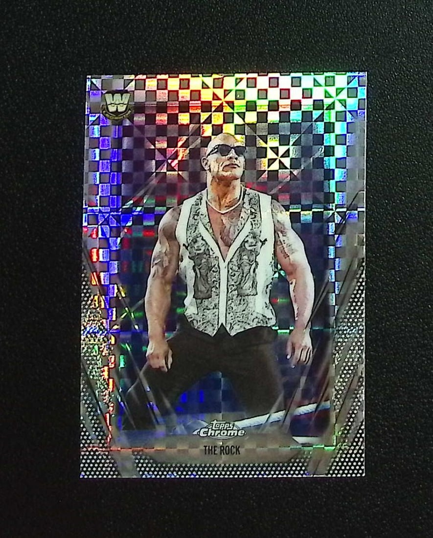 The Rock Xfractor 2026 Topps Chrome WWE #1 (1 of 2)