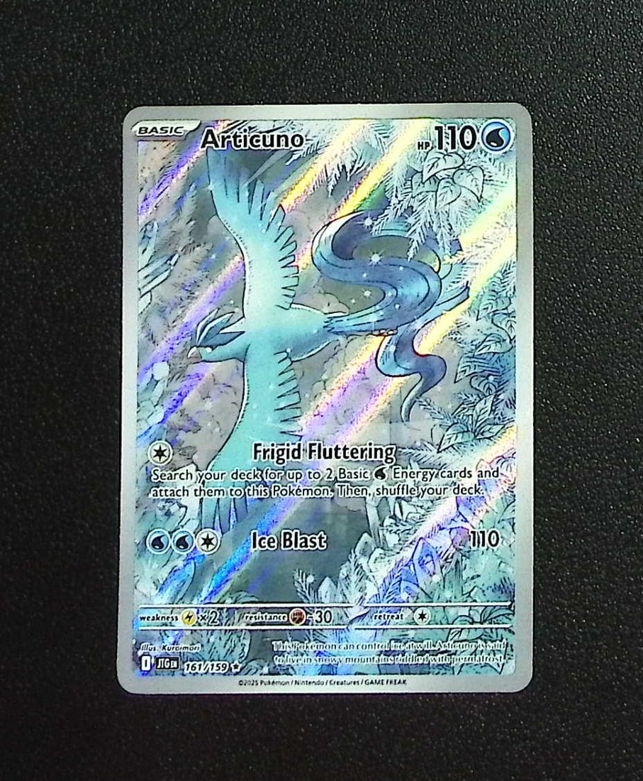 Pokemon Journey Together Articuno Illustration Rare #161: Pokemon Trading Card Game Cards, Charizard, Pikachu, Mewtwo, Reverse Holo, Holo Rare, Secret Rare Cards, Full Art Cards, Eevee, Ultra Rare Card, Illustration Rare, Special Illustration Rare SIR