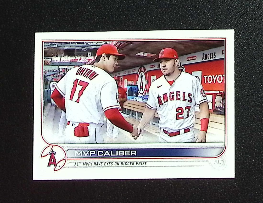 Ohtani/Trout MVP Caliber 2021 Topps Update #US115 Los Angeles Angels