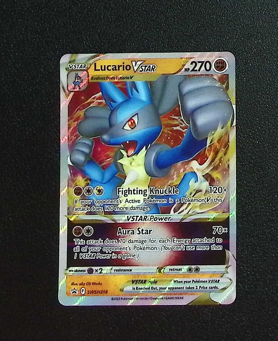 Pokemon Sword & Shield Promo Lucario VStar #SWSH214