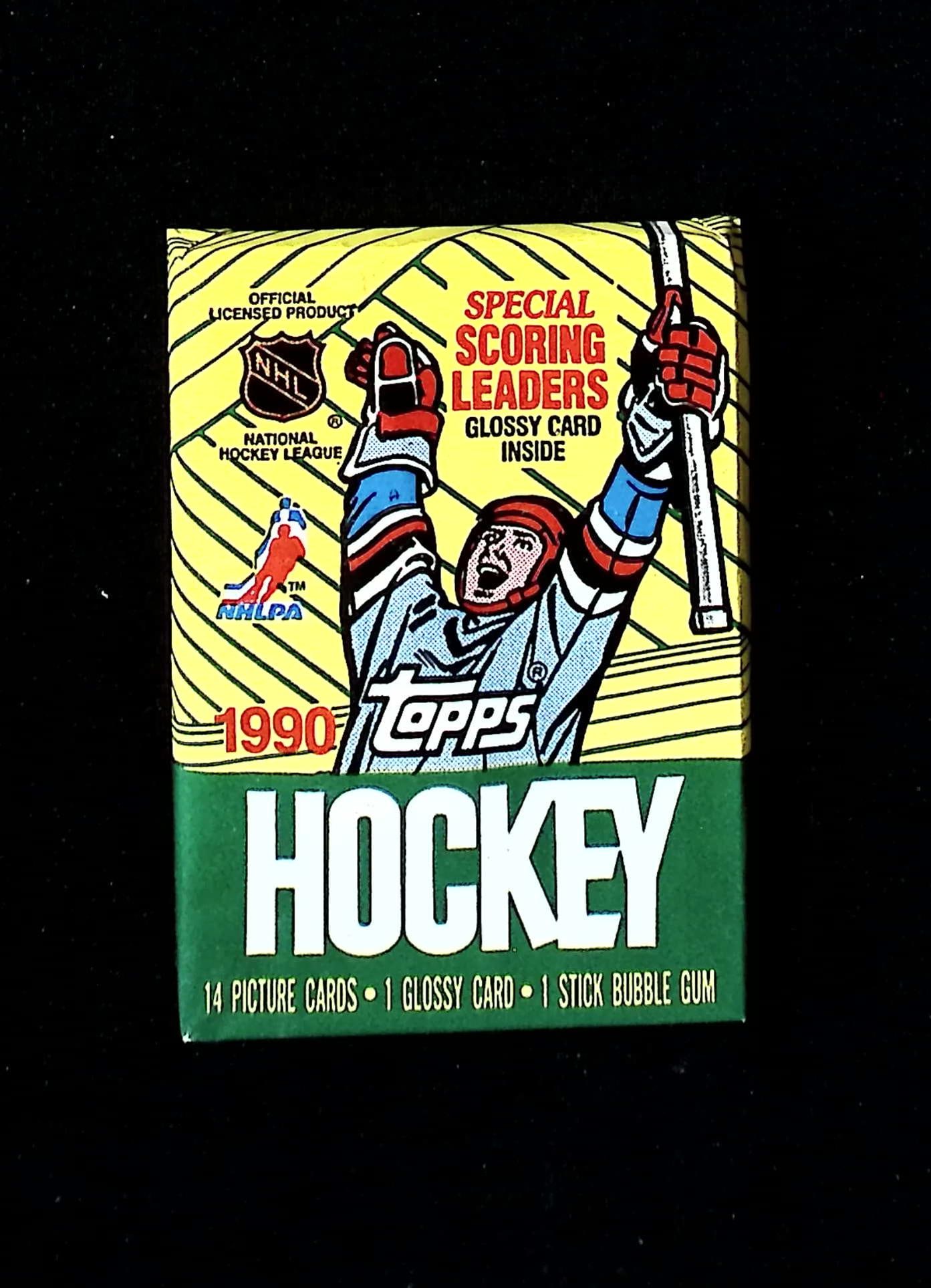 1990 Topps Vintage Hockey Cards Retail Box Wax Pack Sports Cards Wayne Gretzky