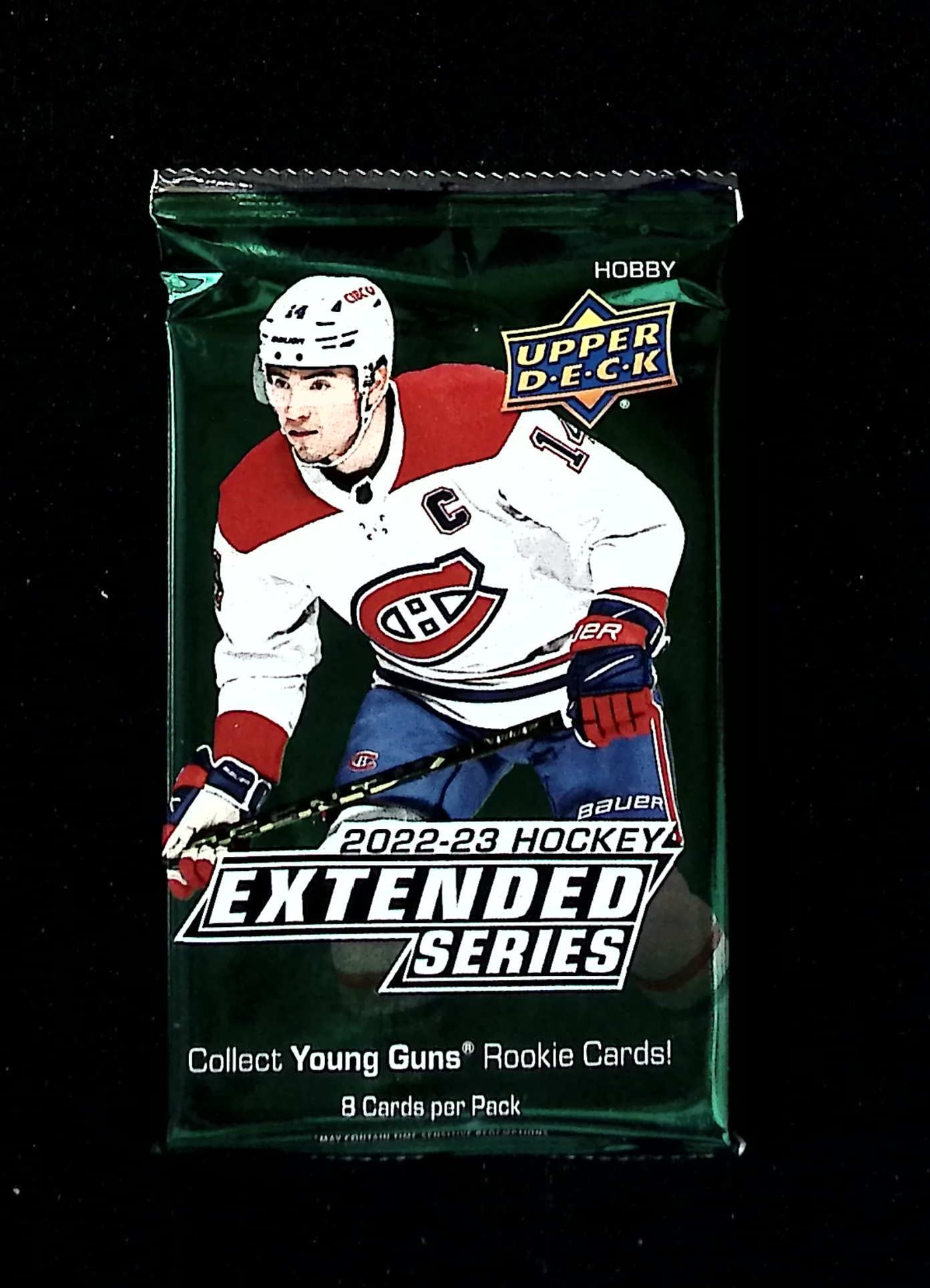 2022-23 Upper Deck EXTENDED SERIES Hockey HOBBY BOX PACK - Collect Young Guns Rookie Cards: Upper Deck Hockey NHL Trading & Sports Cards, Sports Cards for Sale Near Mr, Auction Memorabilia Lots For Sale on Line, Base Retro Variation Cards NHL Trading Cards Stanley Cup Connor McDavid Alex Ove
