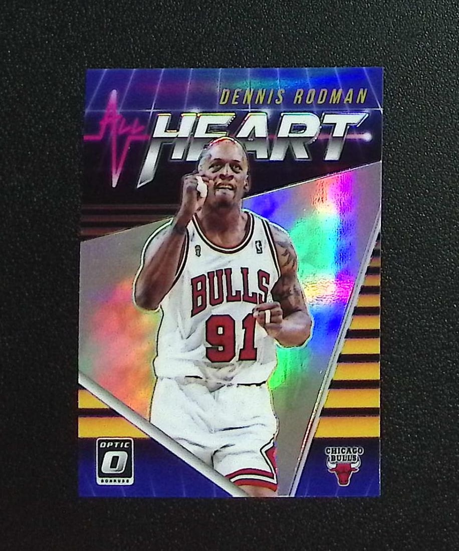 Dennis Rodman All Heart Holo Prizm 2018-19 Donruss Optic #14 Chicago Bulls